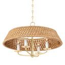 Vintage Gold Leaf Bradley Chandelier 22" by Hudson Valley