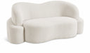 Principessa 68" Boucle Fabric Upholstered Loveseat - Cream