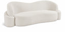 Principessa 90" Boucle Fabric Upholstered Sofa - Cream