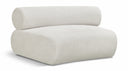 Bale Chenille Fabric Upholstered Modular Chair - Cream