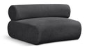 Bale Chenille Fabric Upholstered Modular Chair - Grey