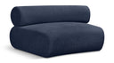 Bale Chenille Fabric Upholstered Modular Chair - Blue