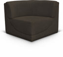 Ollie Boucle Fabric Upholstered Corner Modular Chair - Brown