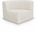 Ollie Boucle Fabric Upholstered Corner Modular Chair - Cream