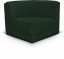 Ollie Boucle Fabric Upholstered Corner Modular Chair - Green