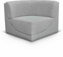 Ollie Boucle Fabric Upholstered Corner Modular Chair - Grey