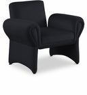 Fleurette Velvet Upholstered Accent Chair - Black