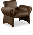 Fleurette Velvet Upholstered Accent Chair - Brown