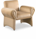 Fleurette Velvet Upholstered Accent Chair - Camel