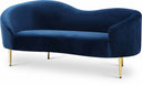 Ritz 67" Velvet Upholstered Loveseat - Blue