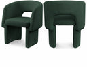 Emmet Boucle Fabric Upholstered Dining Chair / Accent Chair - Green