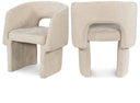Emmet Chenille Fabric Upholstered Dining Chair / Accent Chair - Beige