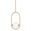 Vintage Brass Everley Pendant 13.75" by Corbett Lighting, view 4