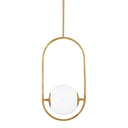 Vintage Brass Everley Pendant 18" by Corbett Lighting, view 3