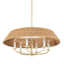 Vintage Gold Leaf Bradley Chandelier 30" by Hudson Valley