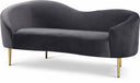 Ritz 67" Velvet Upholstered Loveseat - Grey