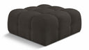Ames Boucle Fabric Upholstered Modular Ottoman - Brown