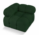 Ames Boucle Fabric Upholstered Corner Modular Chair - Green