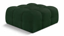 Ames Boucle Fabric Upholstered Modular Ottoman - Green