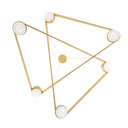 Aged Brass Orbit Chandelier 38" by Hudson Valley, view 2
