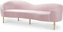 Ritz 85.5" Velvet Upholstered Sofa - Pink