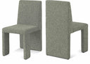 Benson Linen Textured Fabric Upholstered Dining Chair - Green