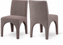 Gramercy Linen Textured Fabric Upholstered Dining Chair - Brown