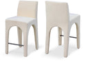 Gramercy Linen Textured Fabric Upholstered Bar / Counter Stools - Beige