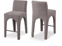 Gramercy Linen Textured Fabric Upholstered Bar / Counter Stools - Brown