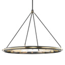 Aged Brass and Old Bronze Chambers Chandelier 45" by Hudson Valley