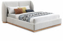 Jardin Boucle Fabric Upholstered Bed - Cream