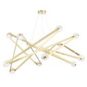 Aged Brass Orbit Chandelier 57.5" by Hudson Valley
