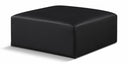 Cube Vegan Leather Modular Ottoman - Black