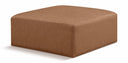 Cube Vegan Leather Modular Ottoman - Brown