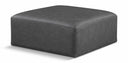 Cube Vegan Leather Modular Ottoman - Grey