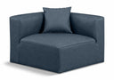 Cube Vegan Leather Corner Modular Chair - Blue