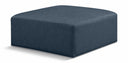 Cube Vegan Leather Modular Ottoman - Blue