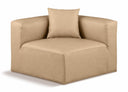 Cube Vegan Leather Corner Modular Chair - Tan