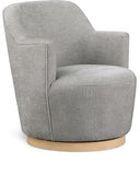 Clarita Chenille Fabric Upholstered Swivel Accent Chair - Grey