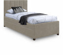 Hudson Vegan Leather Upholstered Twin Trundle Bed - Beige