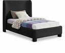 Penny Boucle Fabric Upholstered Twin Bed - Black