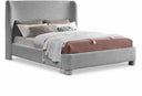 Penny Boucle Fabric Upholstered Bed - Grey