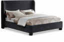 Penny Chenille Fabric Upholstered Bed - Black