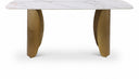 Niya 71" Sintered Stone Top And Steel Base Dining Table - White