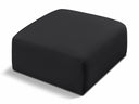 Arc Vegan Leather Upholstered Modular Ottoman - Black