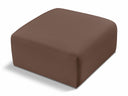 Arc Vegan Leather Upholstered Modular Ottoman - Brown