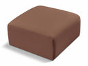 Arc Vegan Leather Upholstered Modular Ottoman - Cognac