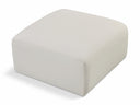Arc Vegan Leather Upholstered Modular Ottoman - Cream