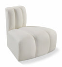 Arc Vegan Leather Upholstered Reverse Modular Corner Chair - Cream