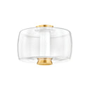 Aged Brass Beau Flush Mount 15" by Hudson Valley